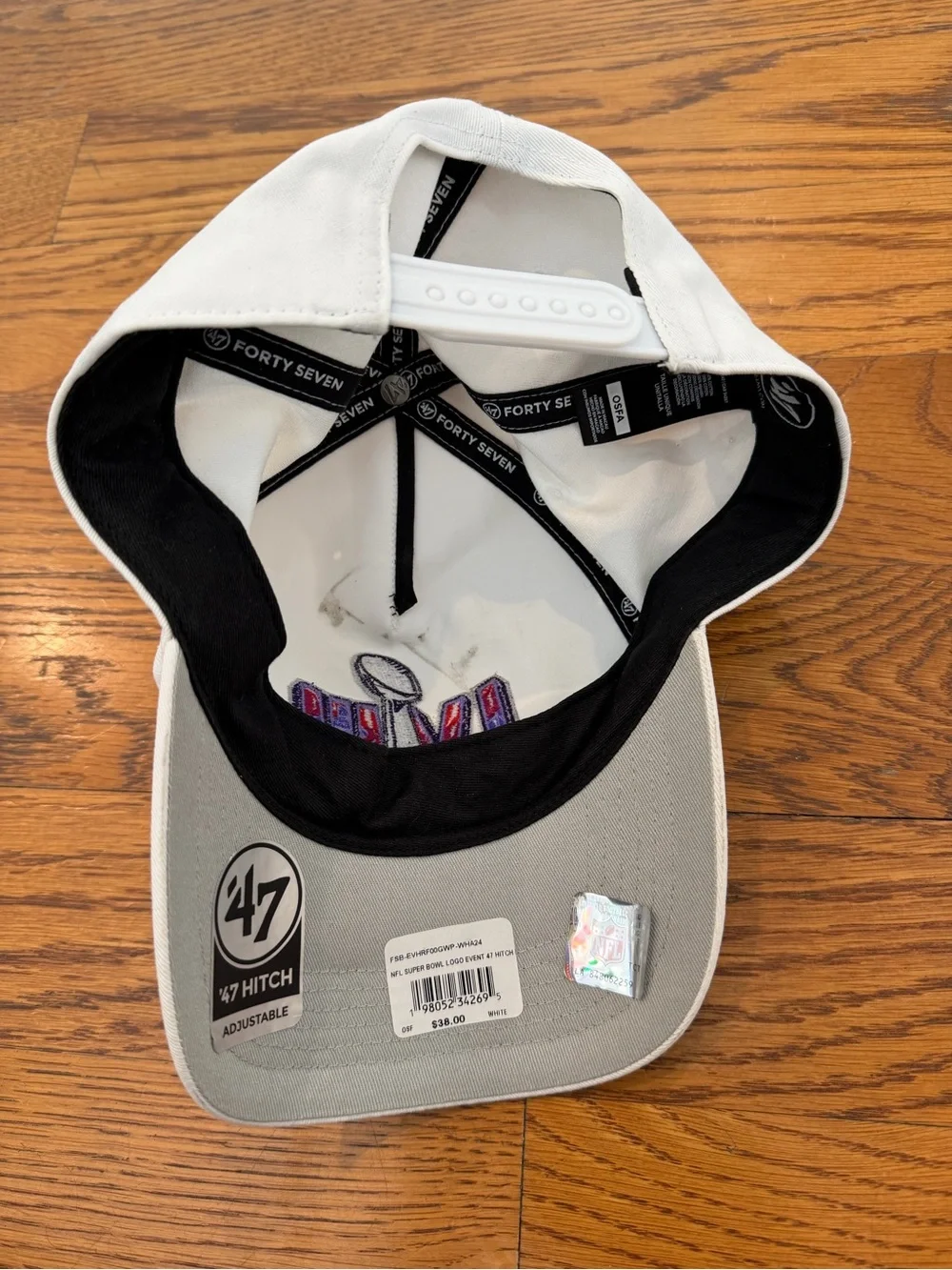 White Super Bowl LVIII Embroidered Baseball Cap